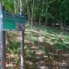 El sendero de inicio nace junto al panel.