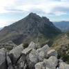 Vistas hacia Puig Campana desde la cima occidental