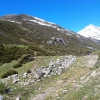 El Castillo y el Pico Murcia desde el valle del río Valcabe