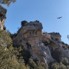 Vista de los escarpes en descenso