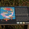 Panel sobre los seres de la mitología vasca, camino de la surgencia del Biduze