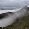 Niebla ascendiendo con vistas a la tercera peña.